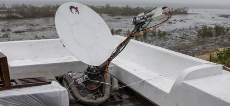 MAF's mobile VSAT communication system on the island of Ibo following cyclone Kenneth, 2019